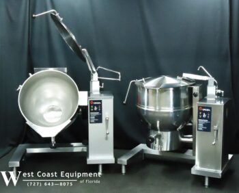 GROEN 40 GALLON GAS STEAM JACKETED TILT KETTLE DHT-40