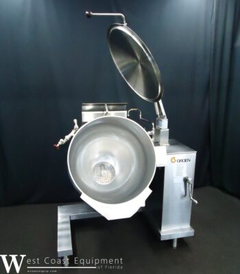 GROEN 40 GALLON GAS STEAM JACKETED TILT KETTLE DHT-1P 40