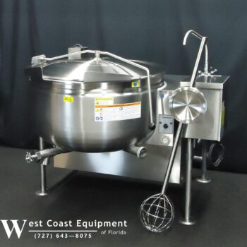 CLEVELAND KGL-40TSH 40 GALLON GAS STEAM JACKETED TILT KETTLE ABSOLUTELY FLAWLESS