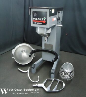 NEW SURPLUS 4 HORSE POWER WELBILT VARIMIXER W60P 60 QUART MIXER 208V HOBART