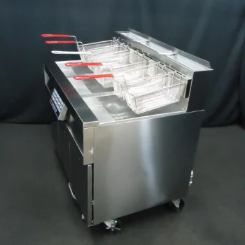 2018 - FRYMASTER GAS 3 WELL FRYER W/ FILTER & BASKET TIMERS - FLAWLESS CONDITION! - Image 9
