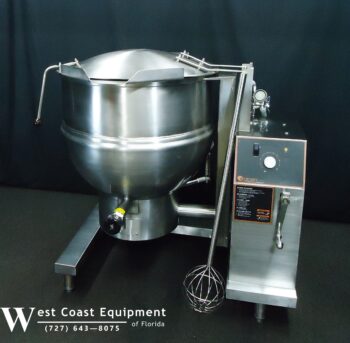 GROEN'S NEWEST STYLE GAS 60 GALLON STEAM JACKETED TILT KETTLE DHT/60 - EXCELLENT